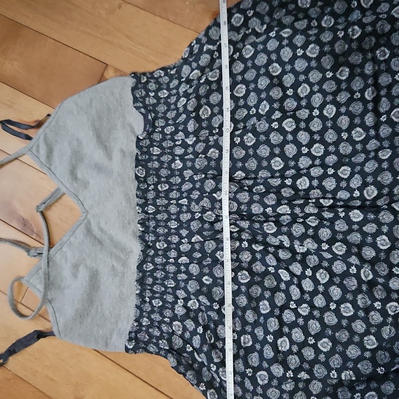 Roxy size large women's gray and navy blue dress - Picture 10 of 12